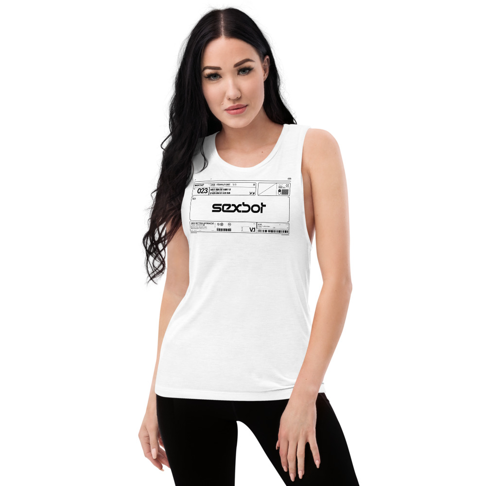 Sexbot safety label, tank top